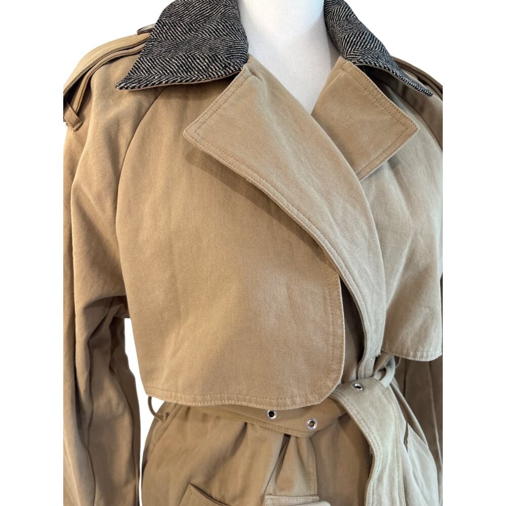 HEARTLOOM Daneela Trench Coat in Chino Small New Womens Jacket - Picture 6 of 13